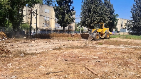הכנת השטח לקראת קידוחים בית ספר מעיין.jpg